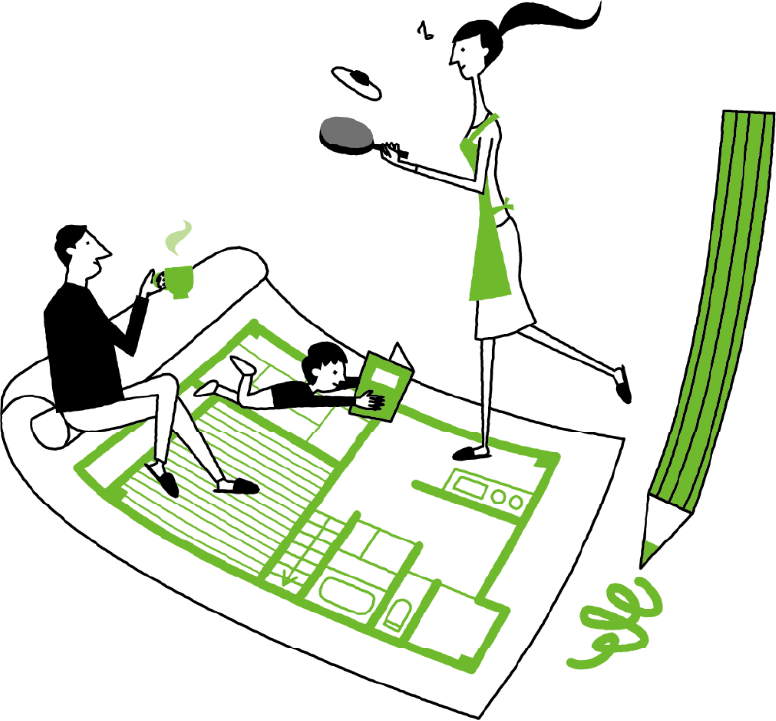 イラスト：オリジナル床暖房