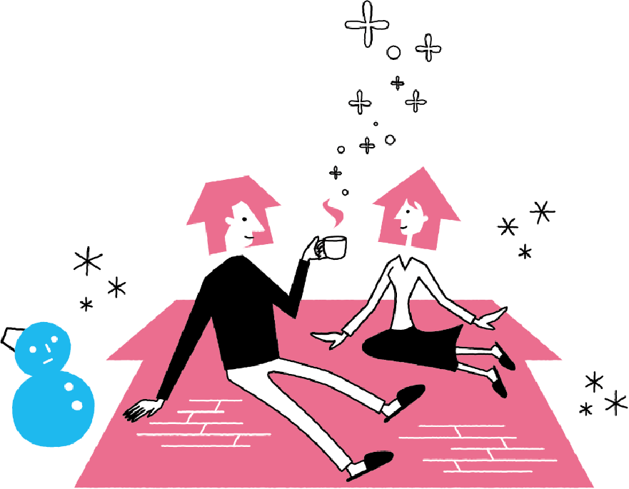 イラスト：標準で断熱等級6※に対応