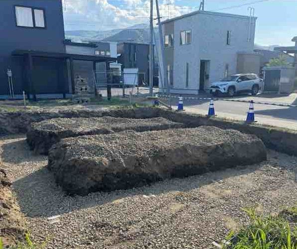 基礎工事始まりました